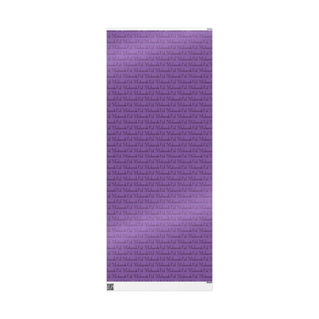 Eid Mubarak Purple Holiday Gift Wrap Paper - Glossy Or Matte