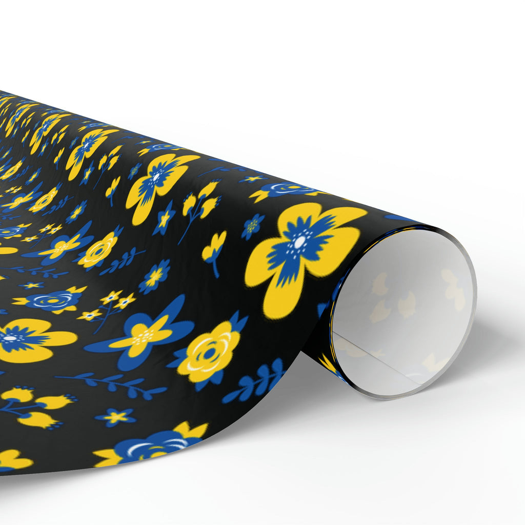 Ukranian Country Flowers Spring Holiday Gift Wrap Paper - Glossy Or Matte