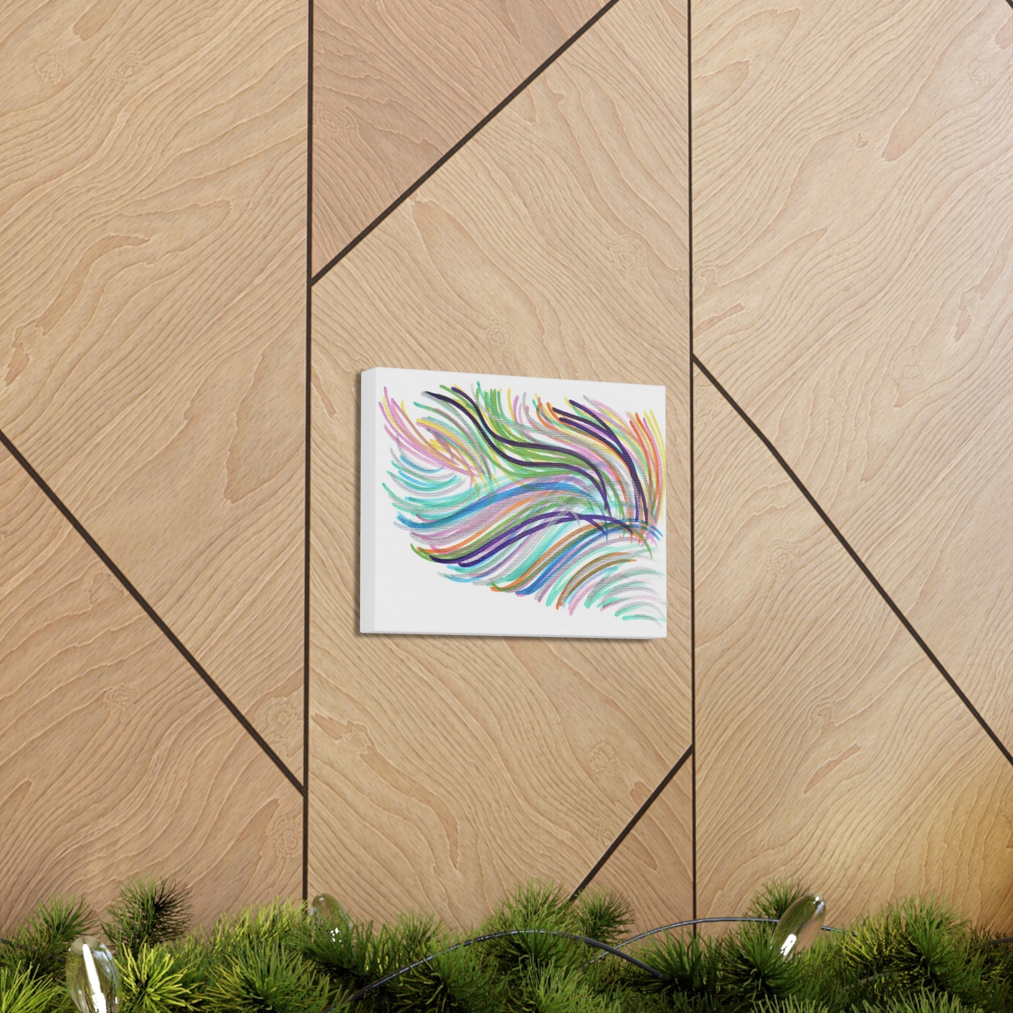 Space Feather Caden Caraco Canvas Gallery Wrap