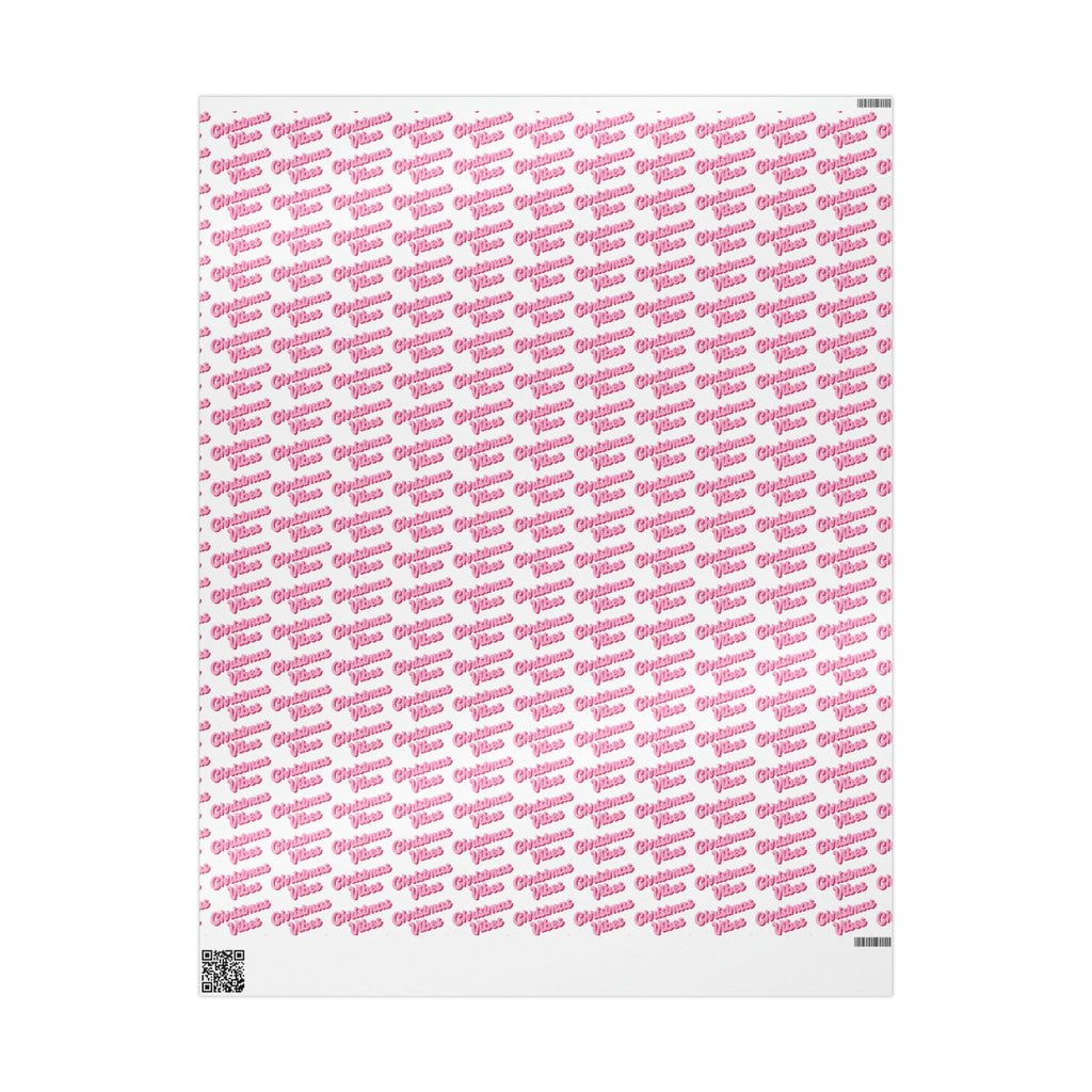 Pink Christmas Vibes Retro Style Christmas Holiday Gift Wrap Paper - Glossy Or Matte