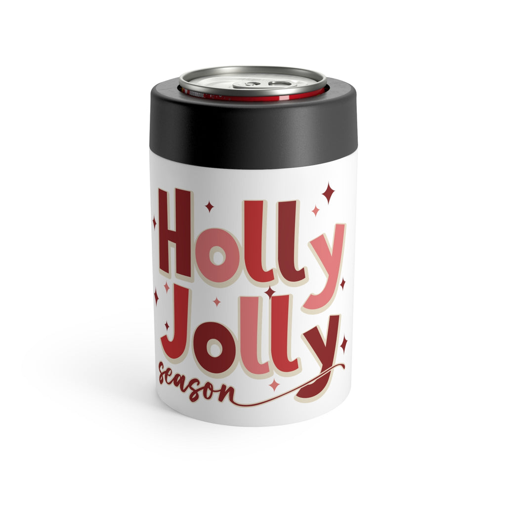 Holly Jolly Season Christmas Stainless Steel Can Holder
