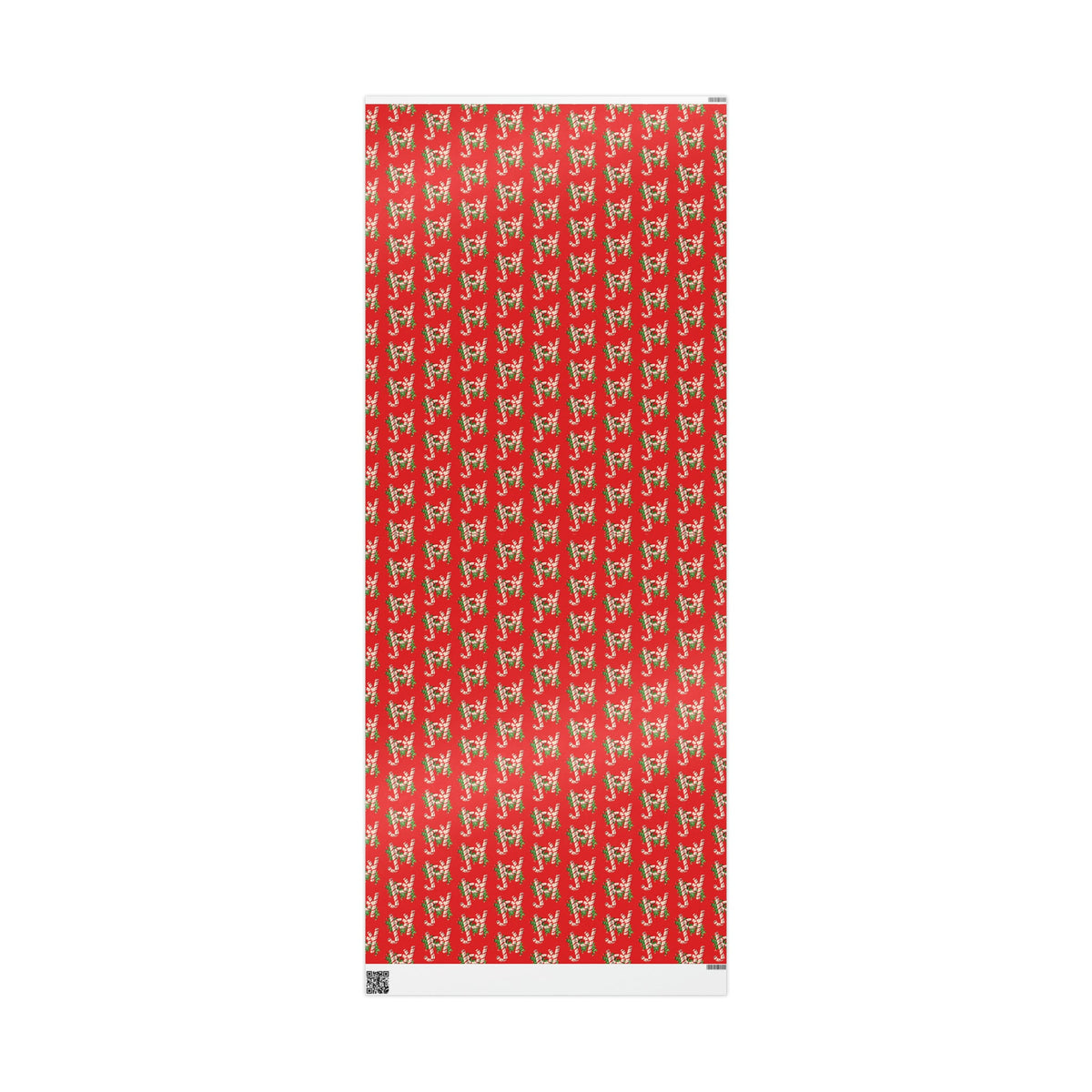 Joy Candy Canes Retro Christmas Holiday Gift Wrap Paper - Glossy Or Matte