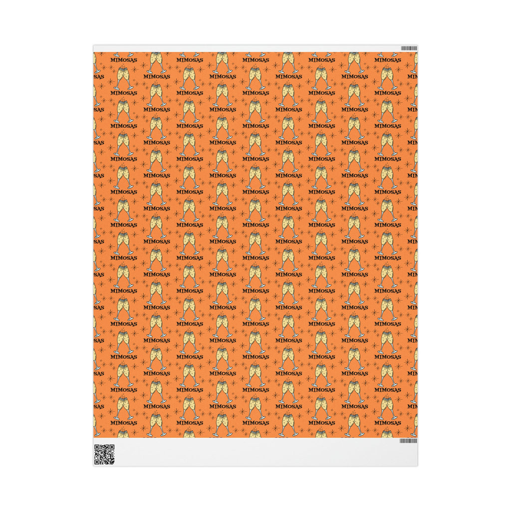 Mimosas Champagne Brunch Atomic Retro Style Holiday Gift Wrap Paper - Glossy Or Matte