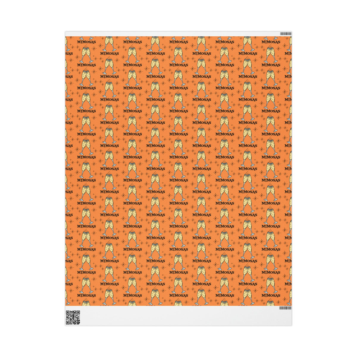 Mimosas Champagne Brunch Atomic Retro Style Holiday Gift Wrap Paper - Glossy Or Matte