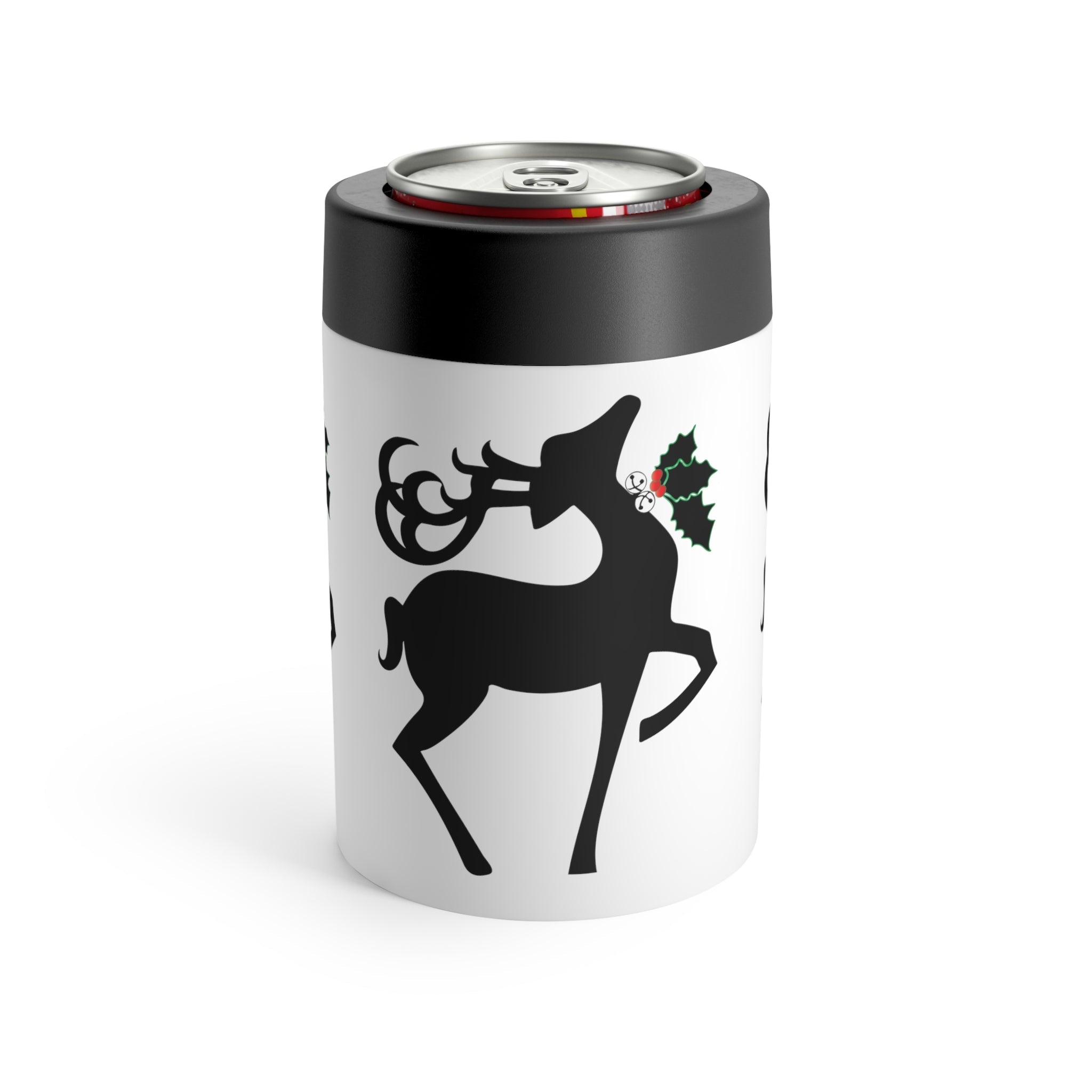 Christmas Reindeer Retro Christmas Print Stainless Steel Can Holder