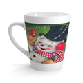 Hi Snowman With Bird Mid Century Retro Christmas Print Latte Mug