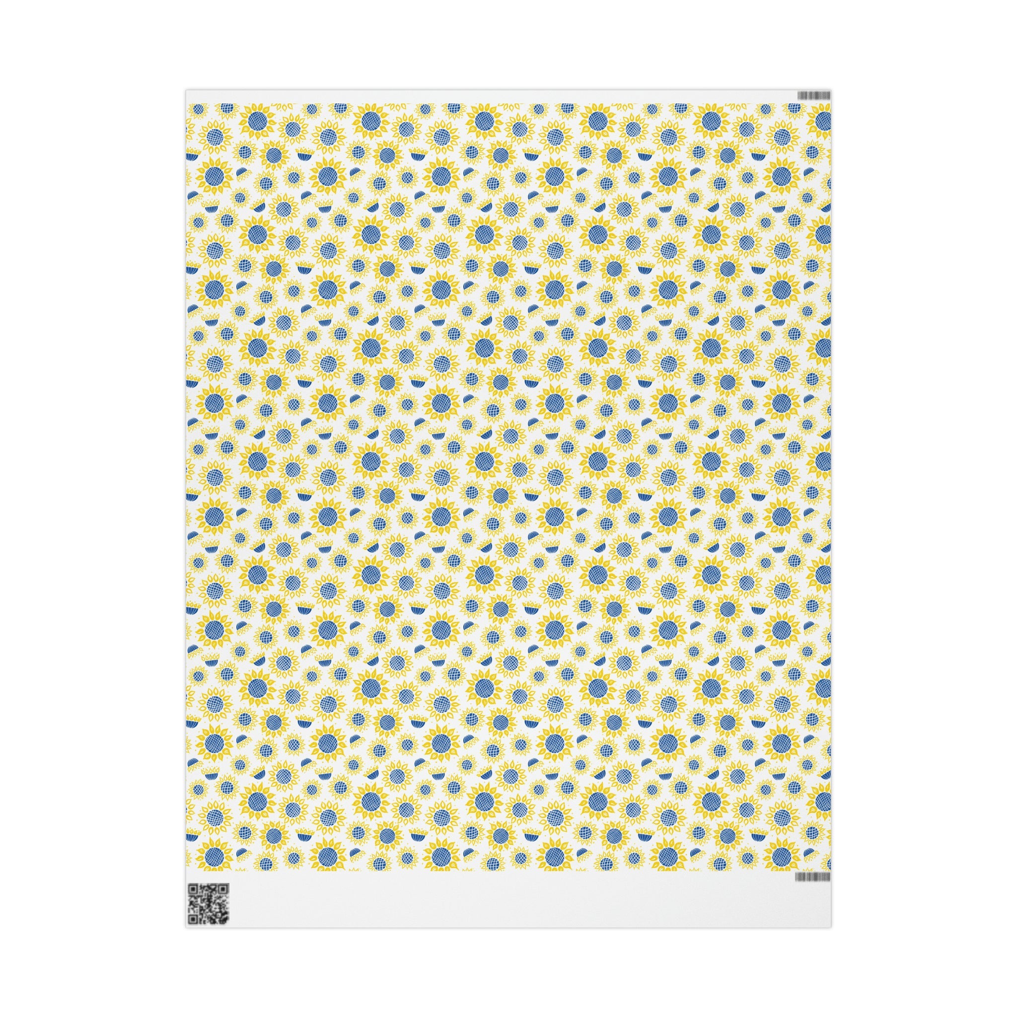 Ukranian Sunflowers Spring Print Holiday Gift Wrap Paper - Glossy Or Matte
