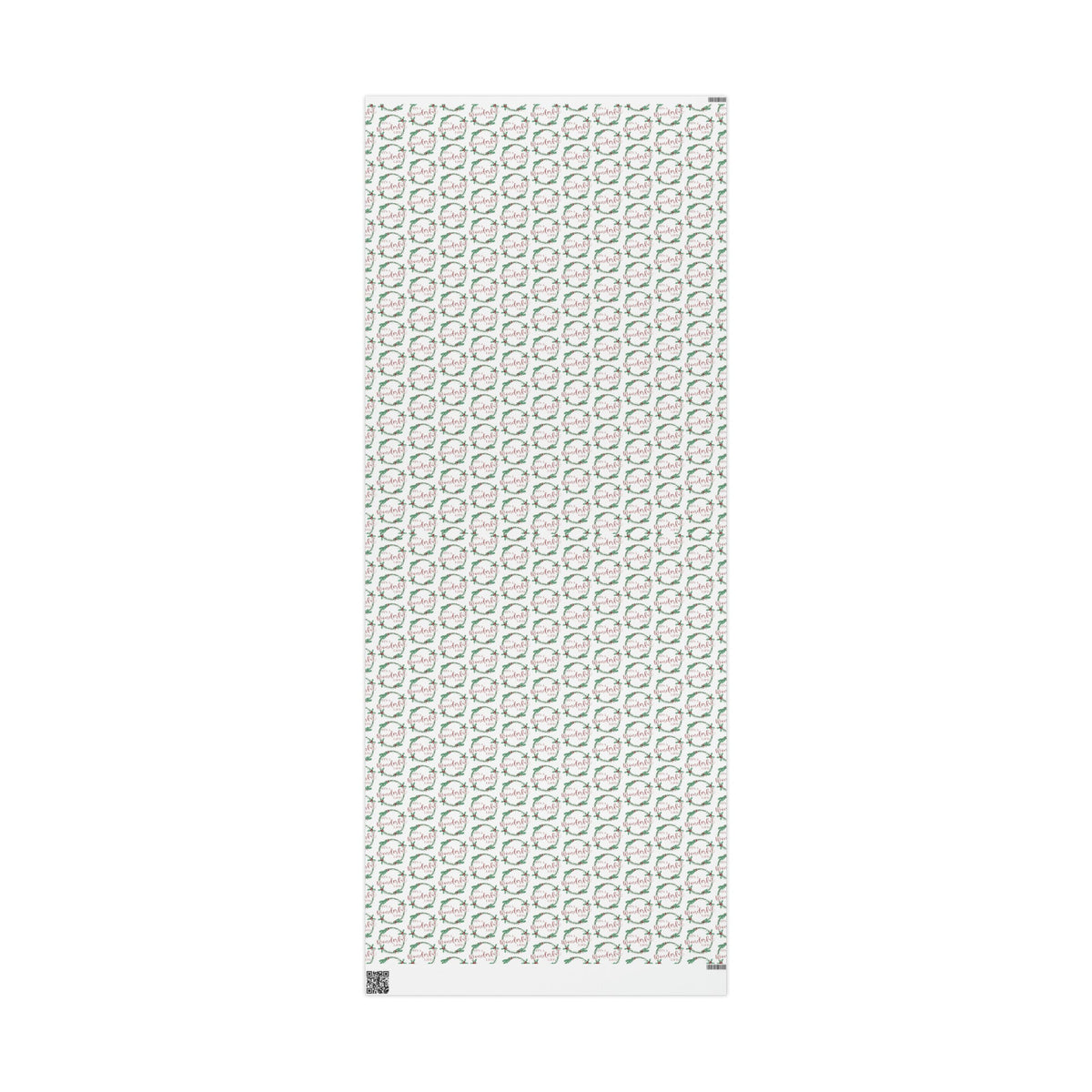 It's A Wonderful Life Christmas Wreath Retro Style Holiday Gift Wrap Paper - Glossy Or Matte