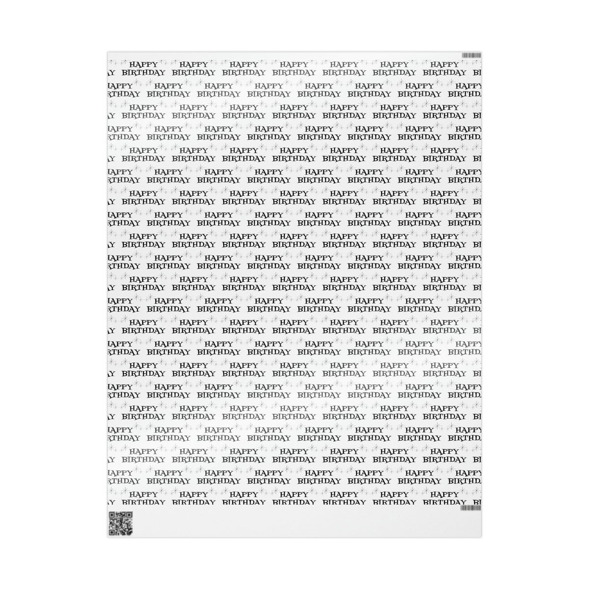 Happy Birthday Stars Atomic Mid Century Retro Style Holiday Gift Wrap Paper - Glossy Or Matte