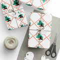 Christmas Scottie Blackbird Tree Mid Century Retro Christmas Print Holiday Gift Wrap Paper - Glossy Or Matte