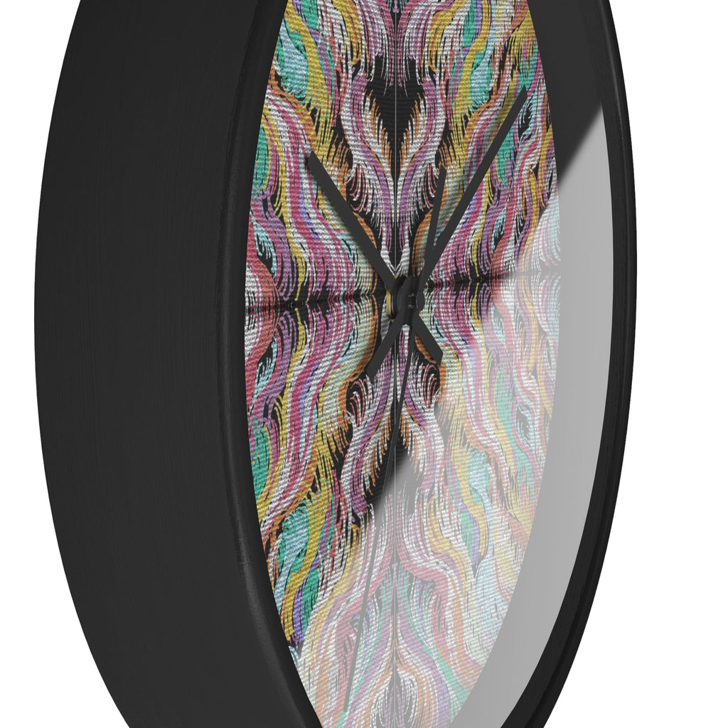 Goddess Vibes Caden Caraco Art Print Mosaic Wooden Black Silent Wall Clock