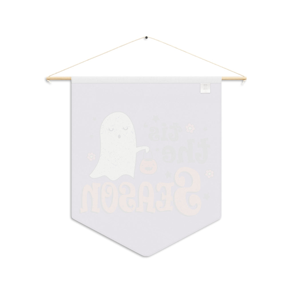 Tis The Season Trick Or Treat Ghost Distressed Halloween Print Wall Hanging Banner Flag