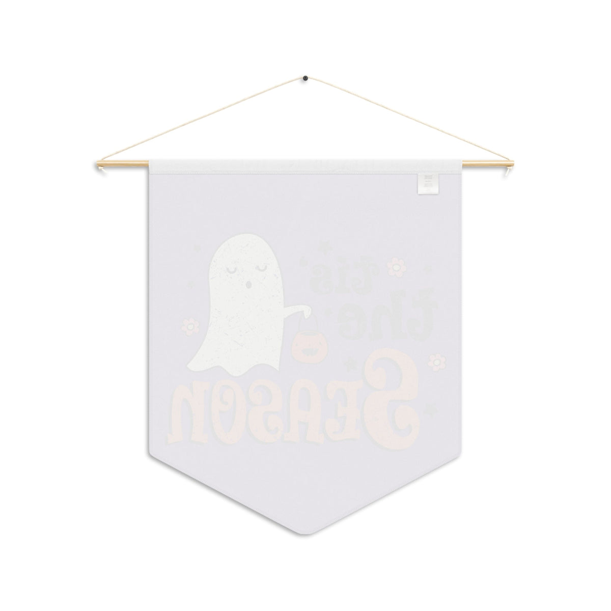 Tis The Season Trick Or Treat Ghost Distressed Halloween Print Wall Hanging Banner Flag