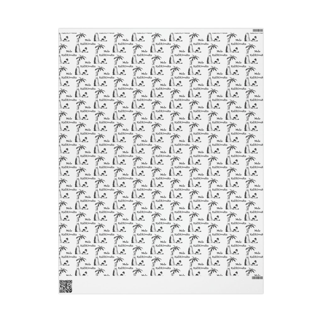 Mele Kalikimaka Hawaiian Girl Atomic Mid Century Retro Christmas Style Holiday Gift Wrap Paper - Glossy Or Matte