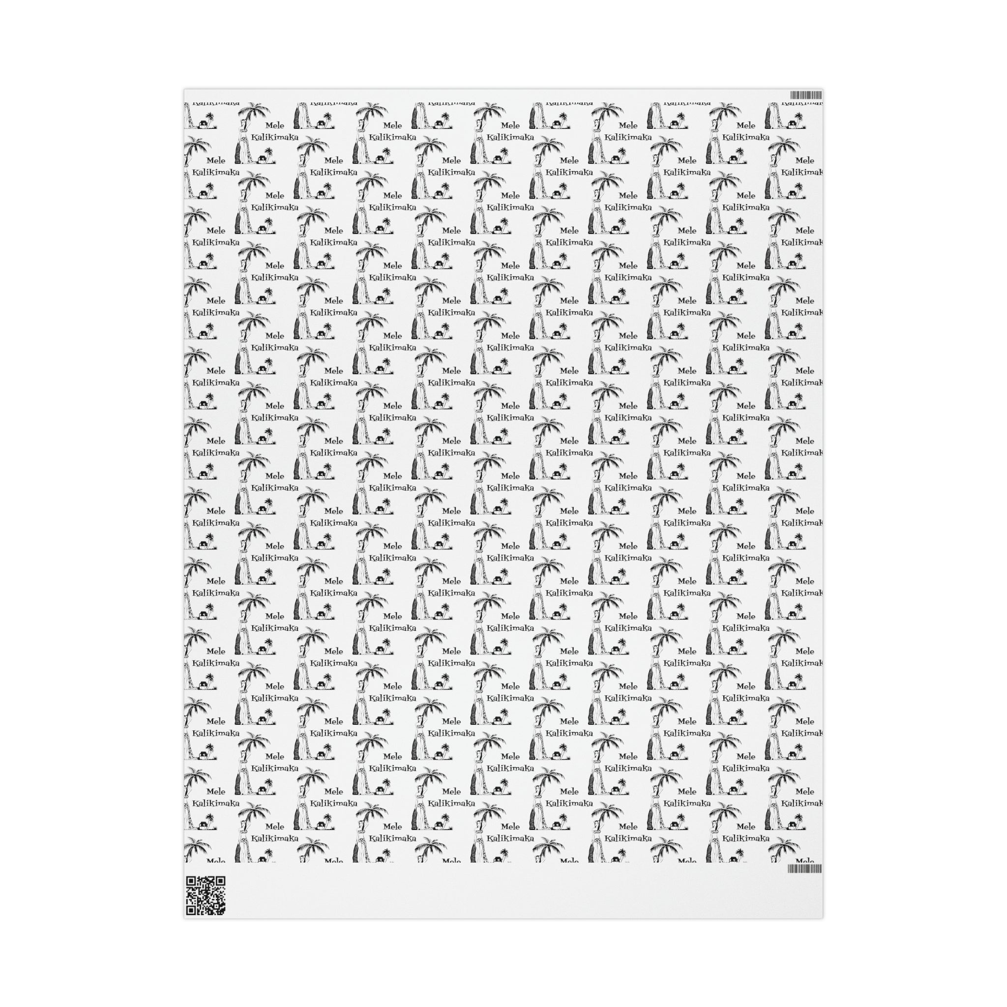 Mele Kalikimaka Hawaiian Girl Atomic Mid Century Retro Christmas Style Holiday Gift Wrap Paper - Glossy Or Matte