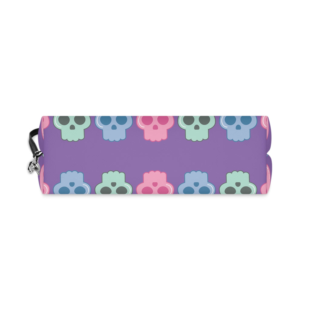 Pastel Skulls Purple Halloween Travel Cosmetic Makeup Bag