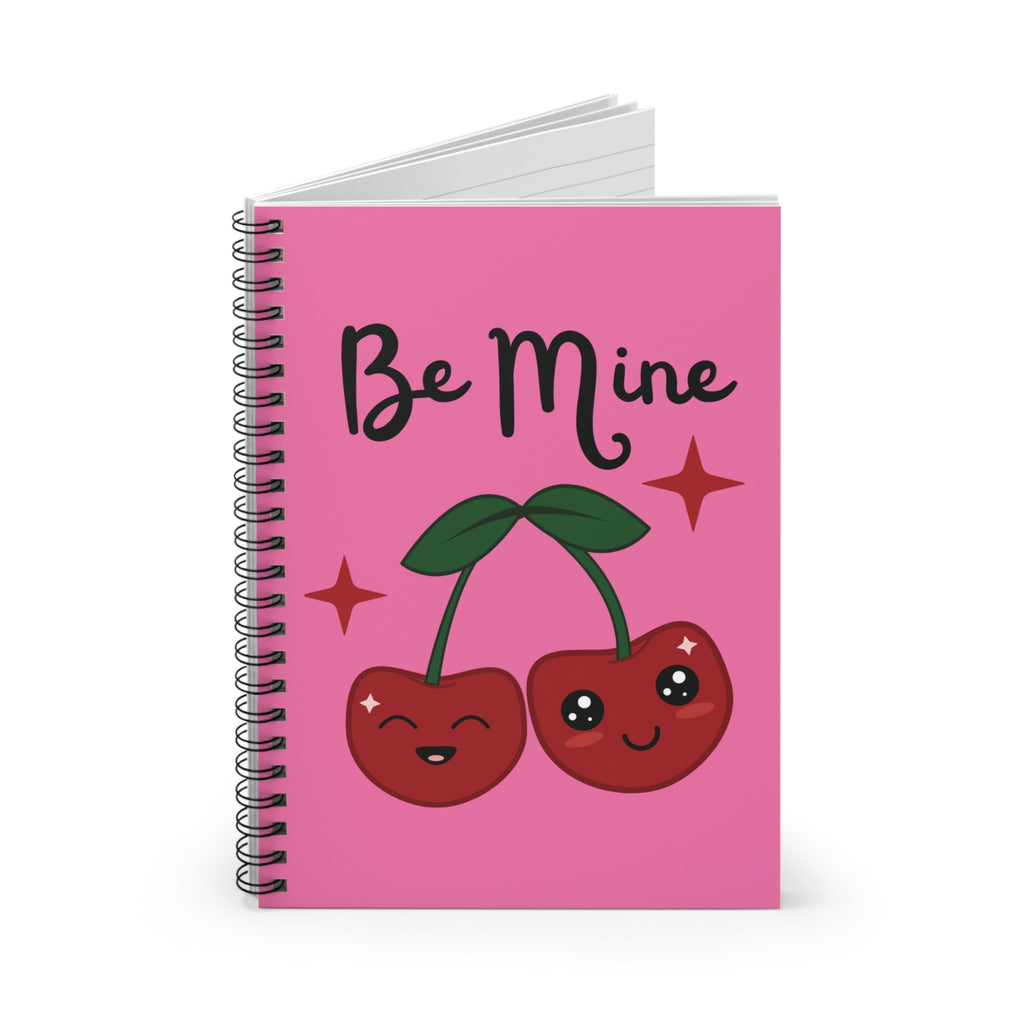 Retro Cherries Be Mine Spiral Journal - Stylish and Portable Notebook