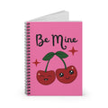 Retro Cherries Be Mine Spiral Journal - Stylish and Portable Notebook