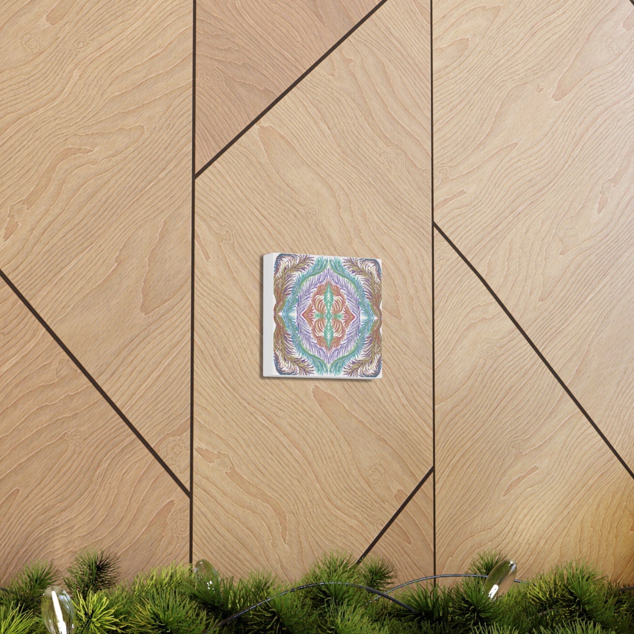Space Feathers Variation 3 Caden Caraco Canvas Gallery Wrap