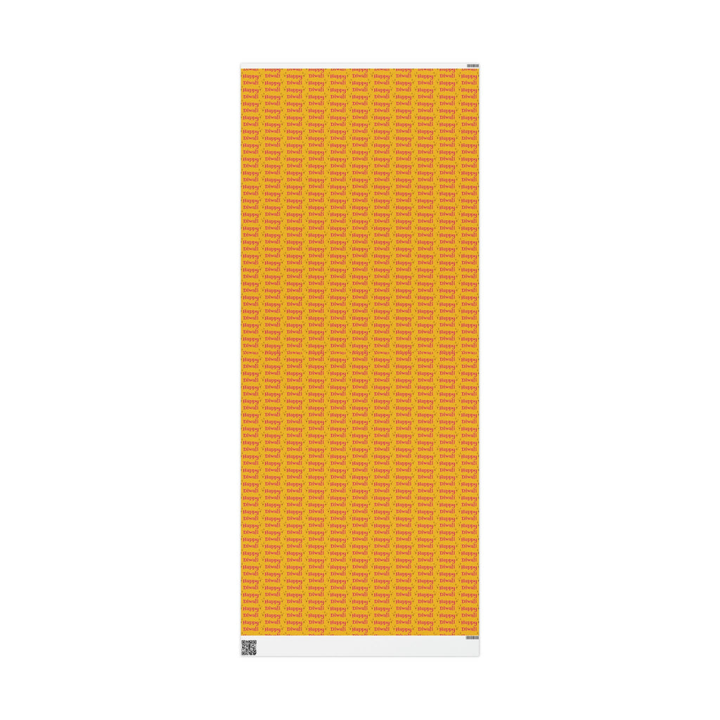 Happy Diwali Starburst Atomic Mid Century Retro Style Holiday Gift Wrap Paper - Glossy Or Matte