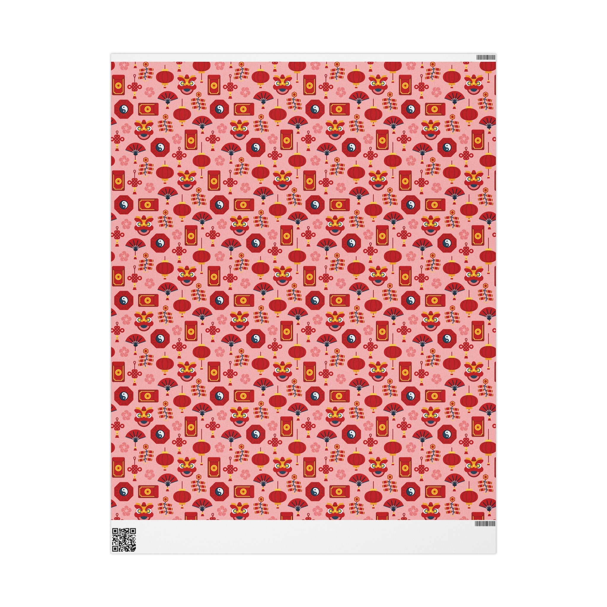 Lunar New Year Of The Dragon Spring Festival Holiday Gift Wrap Paper - Glossy Or Matte