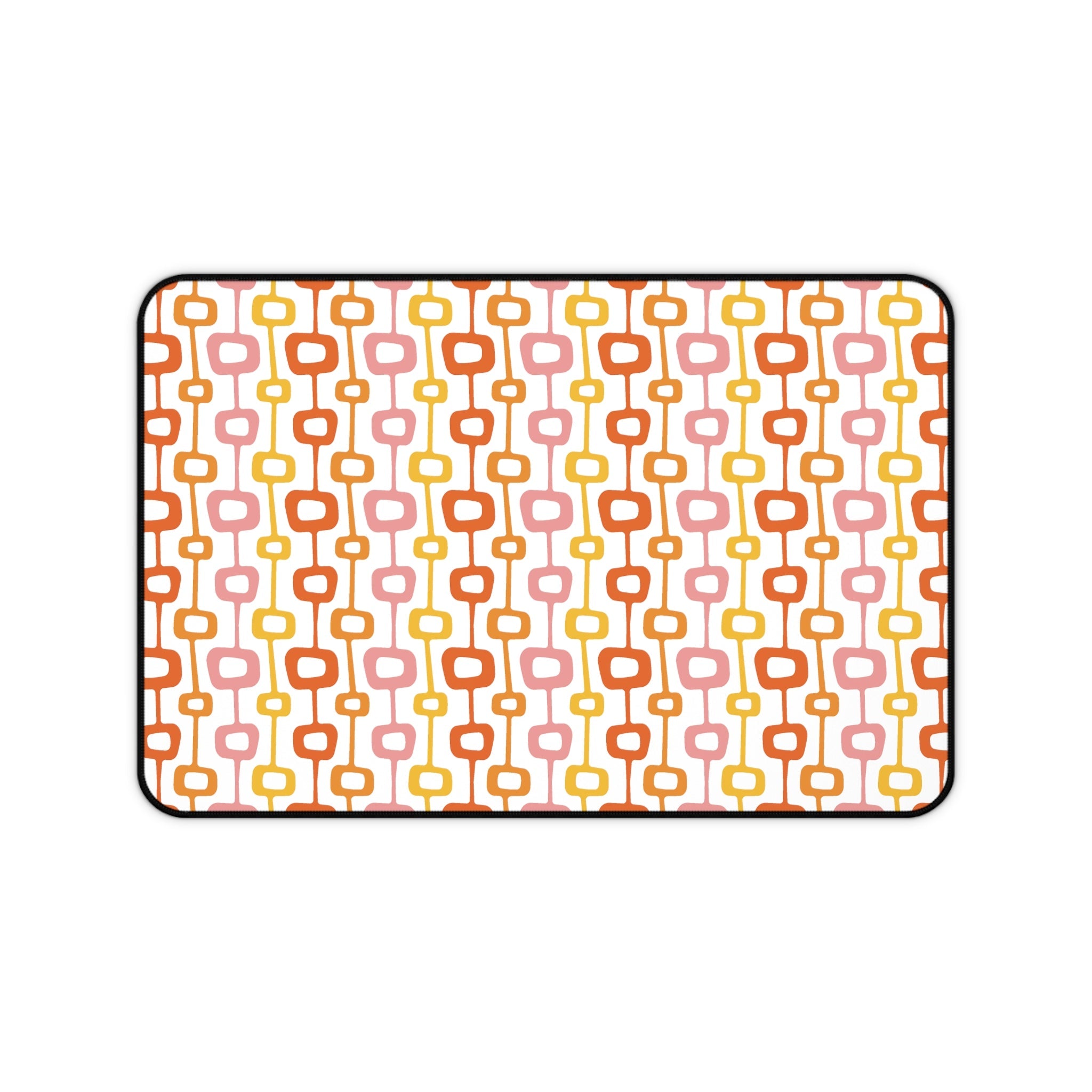 Atomic Squares Mid Century Atomic Era Retro Style Desk Mat - 3 Size Options