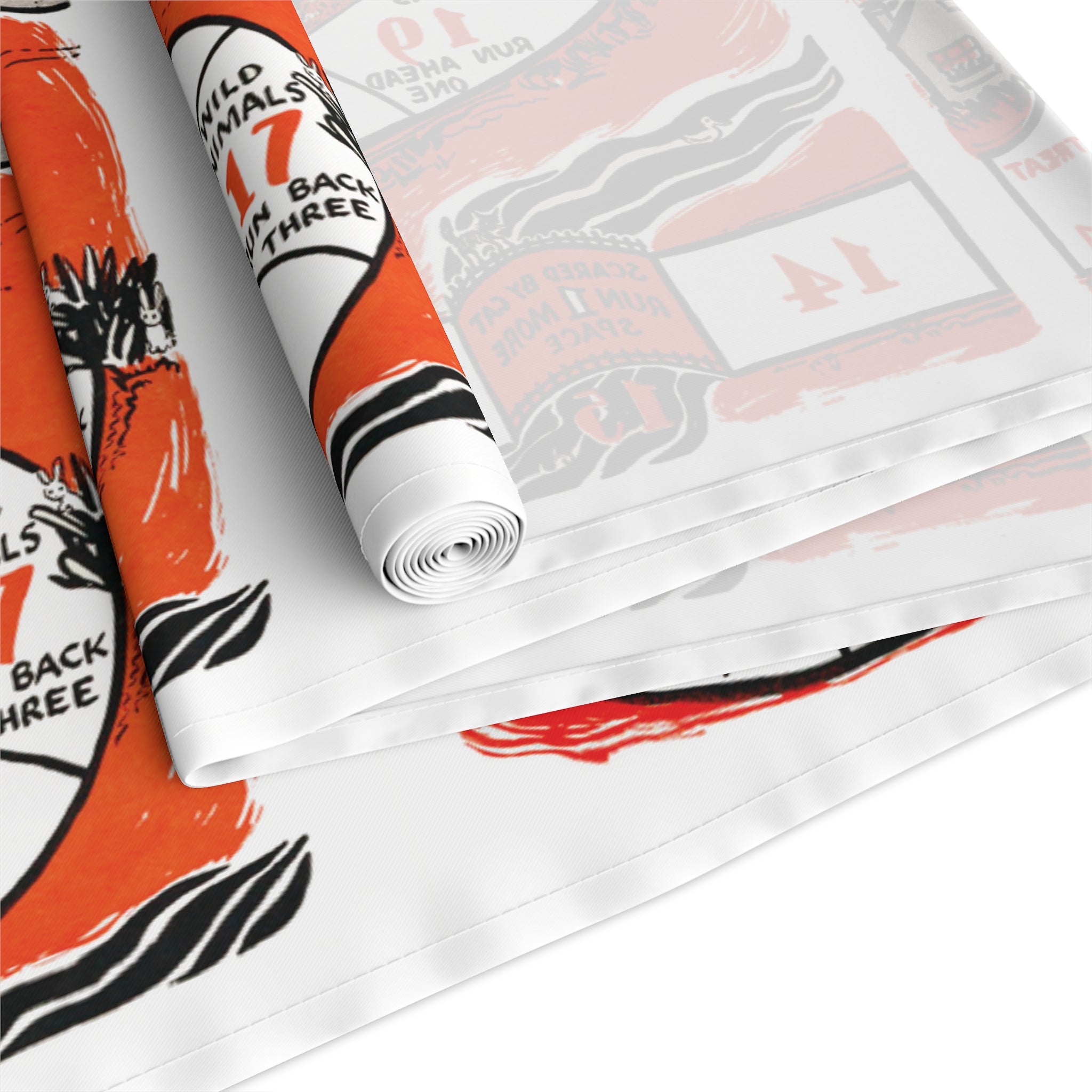 Halloween Board Game Retro Halloween Print Fall Autumn Decor Cotton Poly Table Runner