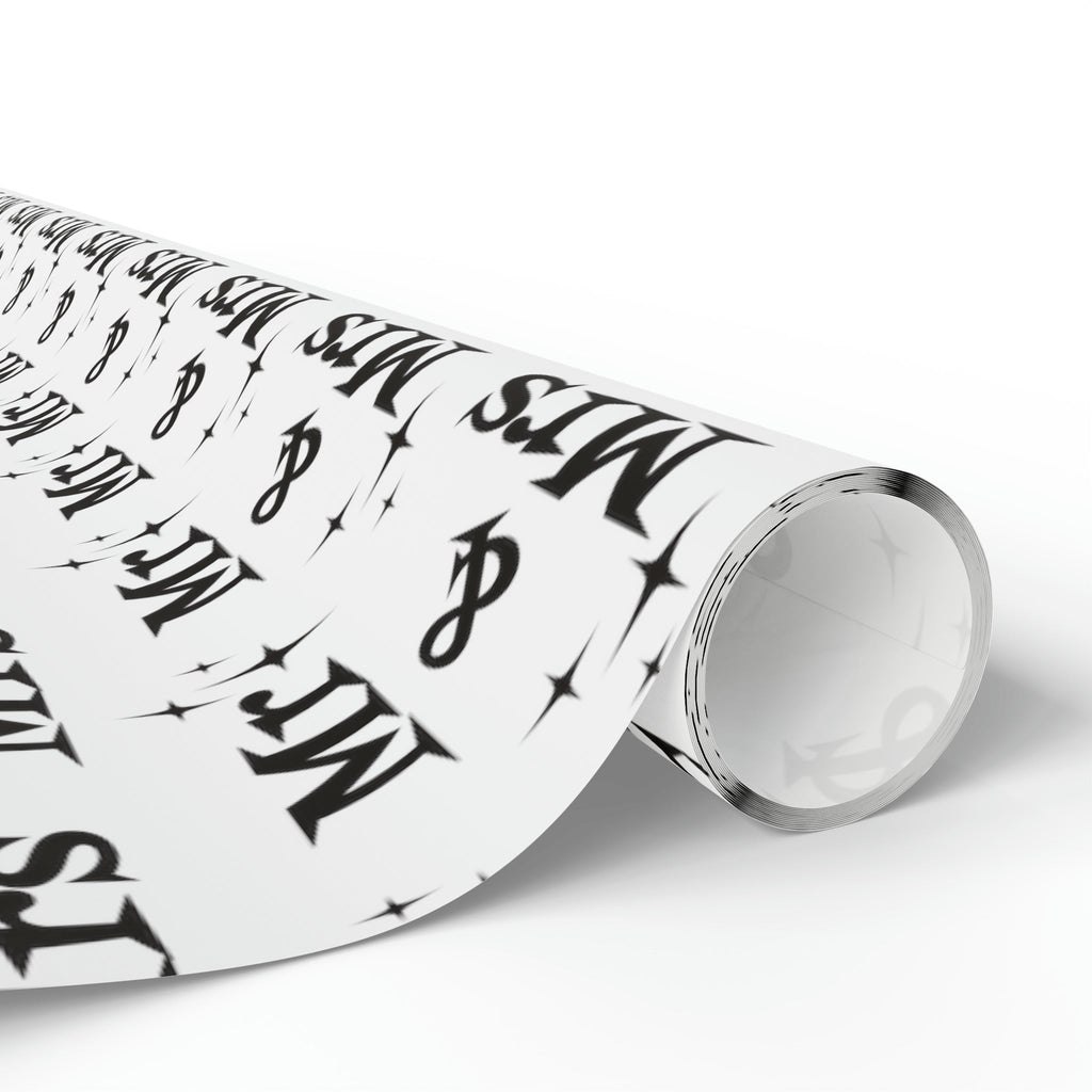 Mr. And Mrs. Atomic Mid Century Retro Style Wedding Holiday Gift Wrap Paper - Glossy Or Matte