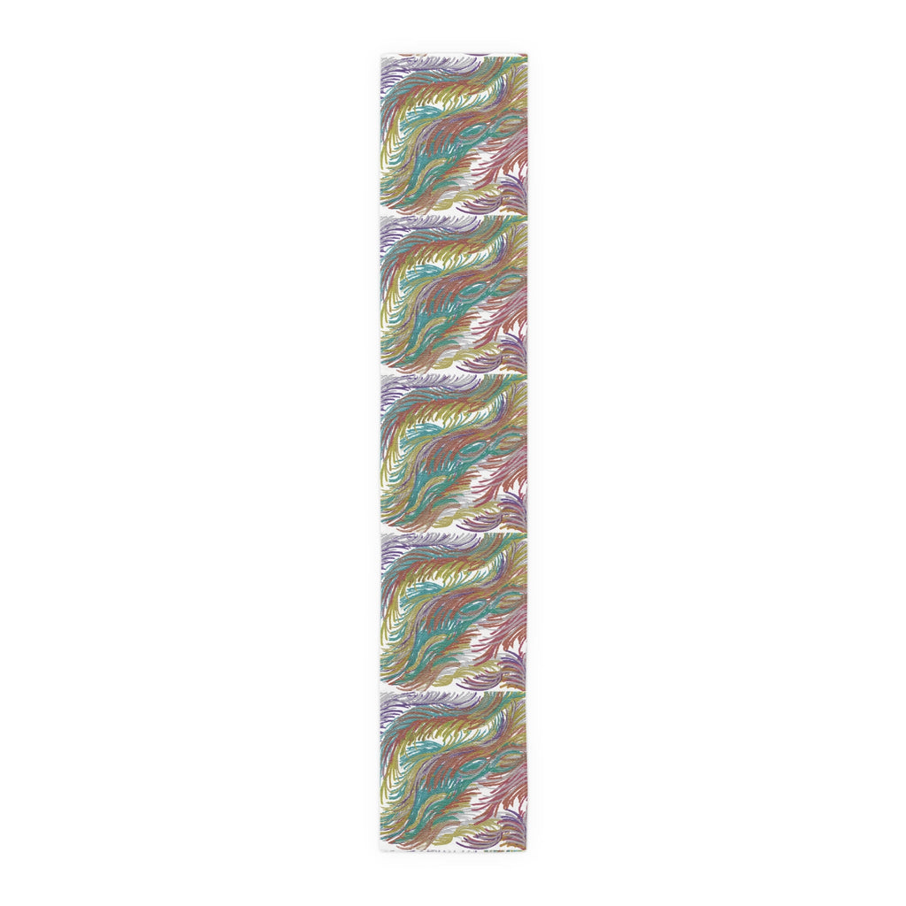 Space Feathers Caden Caraco Modern Art Decor Cotton Poly Table Runner