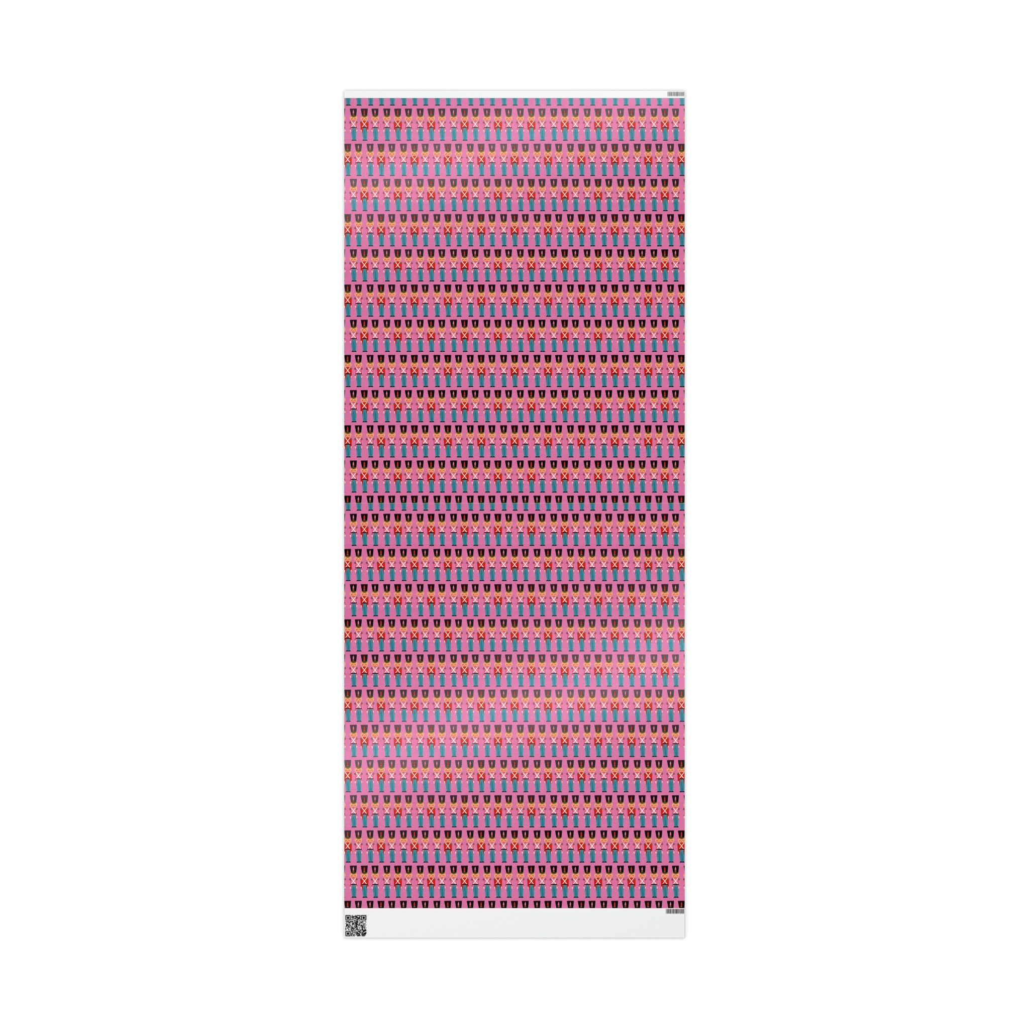 Christmas Toy Soldiers Pink Mid Century Retro Christmas Style Holiday Gift Wrap Paper - Glossy Or Matte
