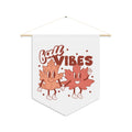 Fall Vibes Leaf Friends Retro Style Fall Autumn Wall Hanging Banner Flag