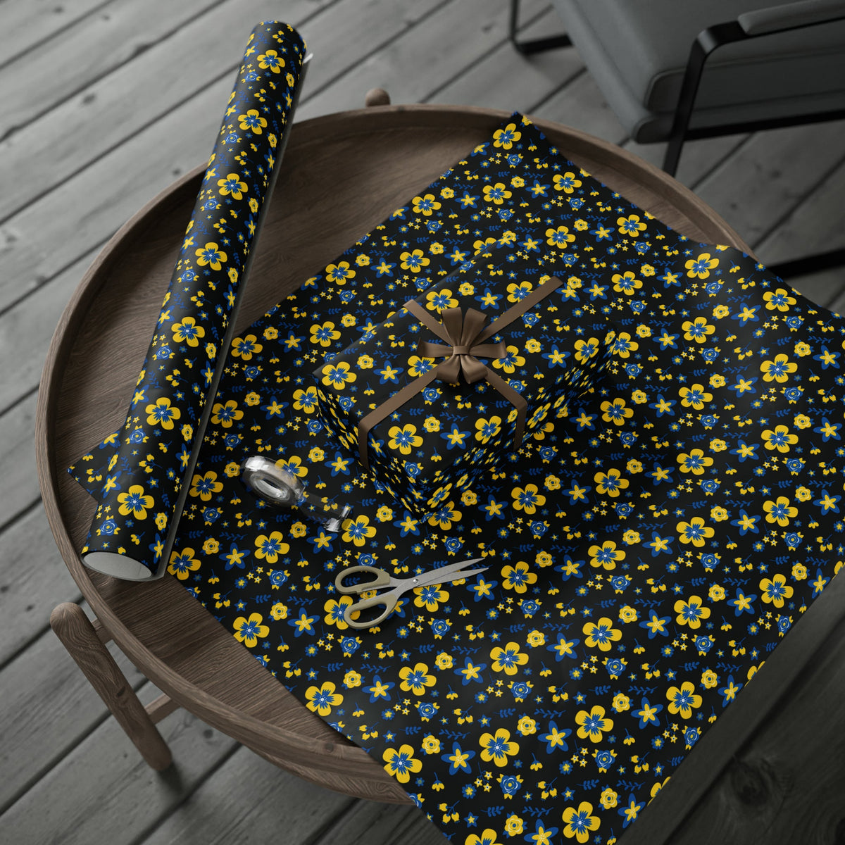 Ukranian Country Flowers Spring Holiday Gift Wrap Paper - Glossy Or Matte