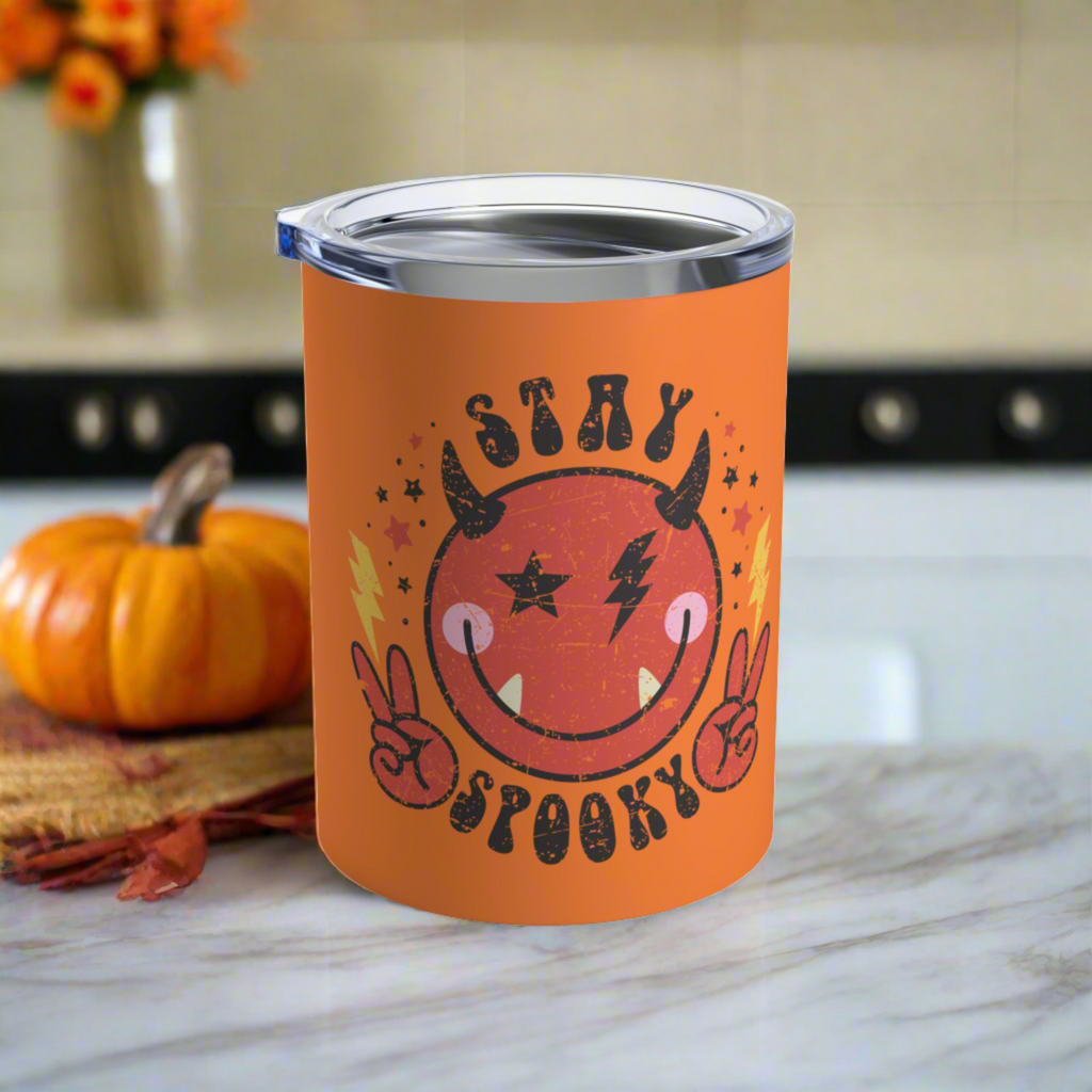 Stay Spooky Cute Devil Orange Stainless Steel Tumbler 10oz
