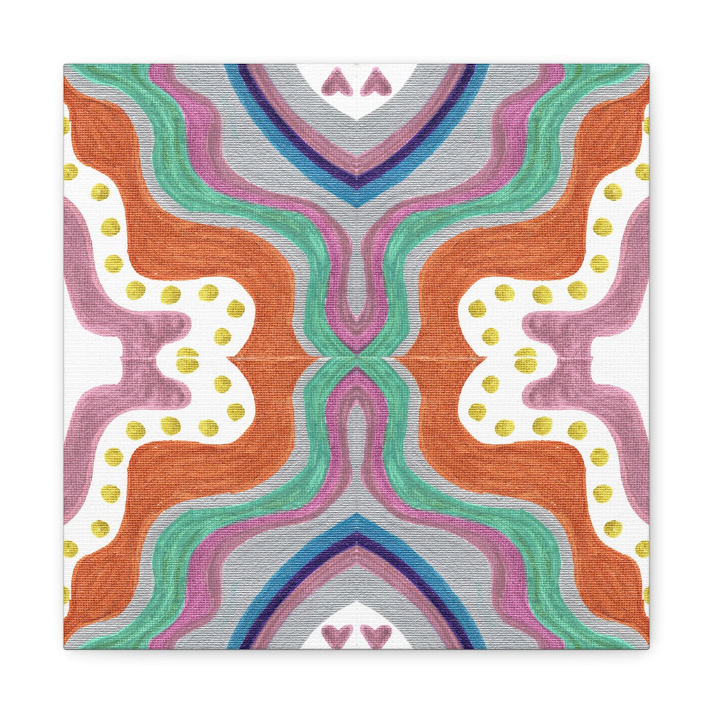 Love Frequency 2 Variation 2 Mosaic Caden Caraco Canvas Gallery Wrap