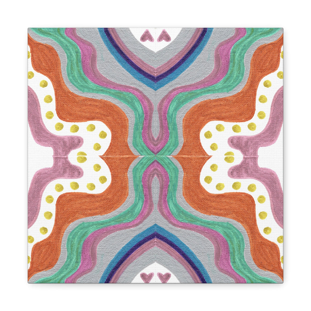 Love Frequency 2 Variation 2 Mosaic Caden Caraco Canvas Gallery Wrap