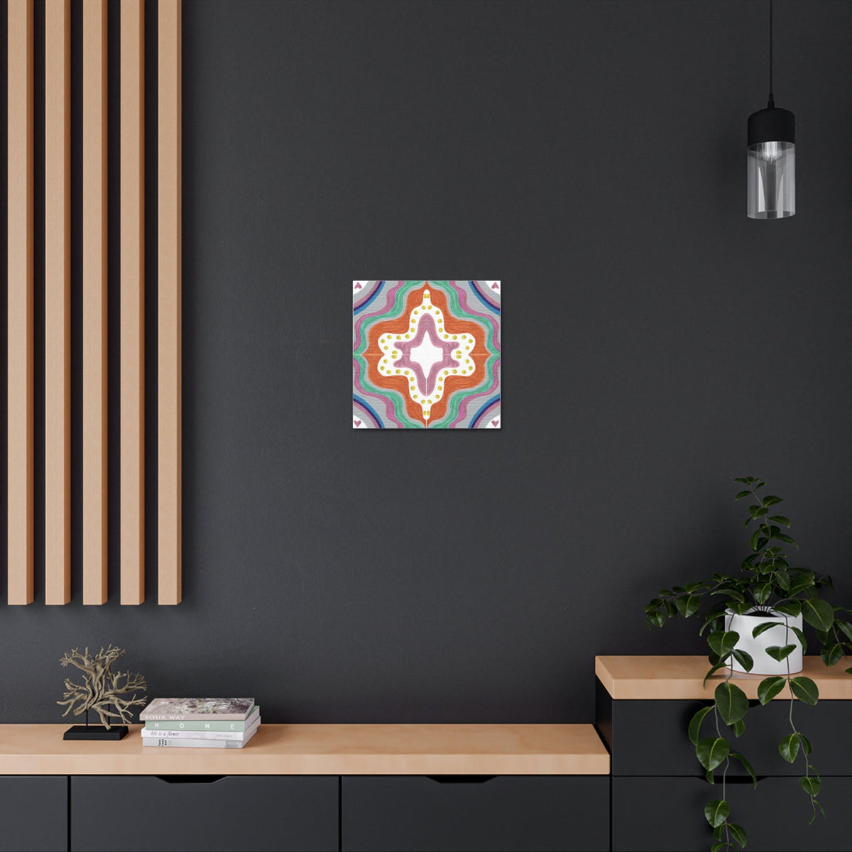 Love Frequency 2 Mosaic Caden Caraco Canvas Gallery Wrap