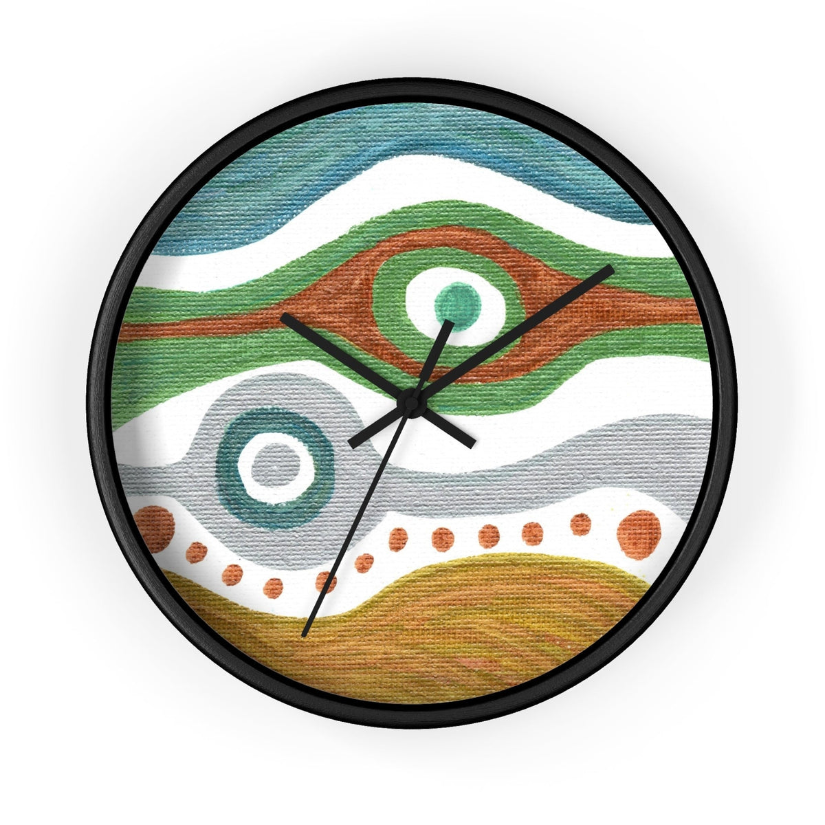 Mangro Protection Caden Caraco Black Silent Wooden Wall Clock