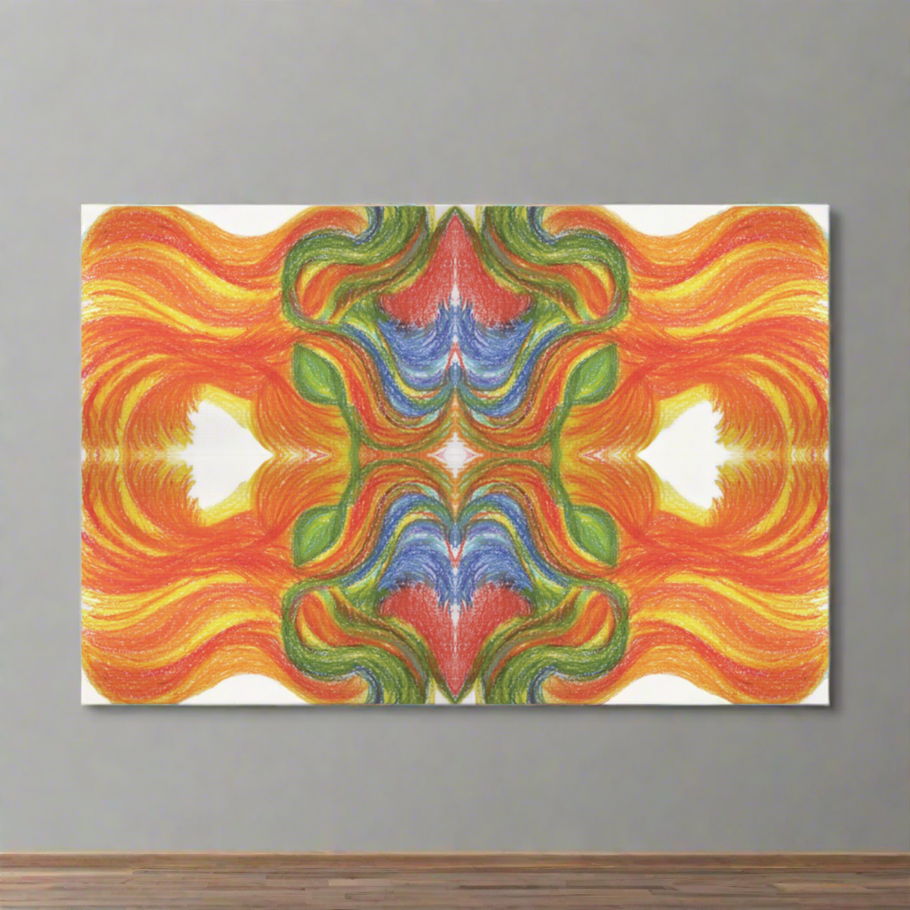 "Ventricular Flames" Caden Caraco Canvas Wrap