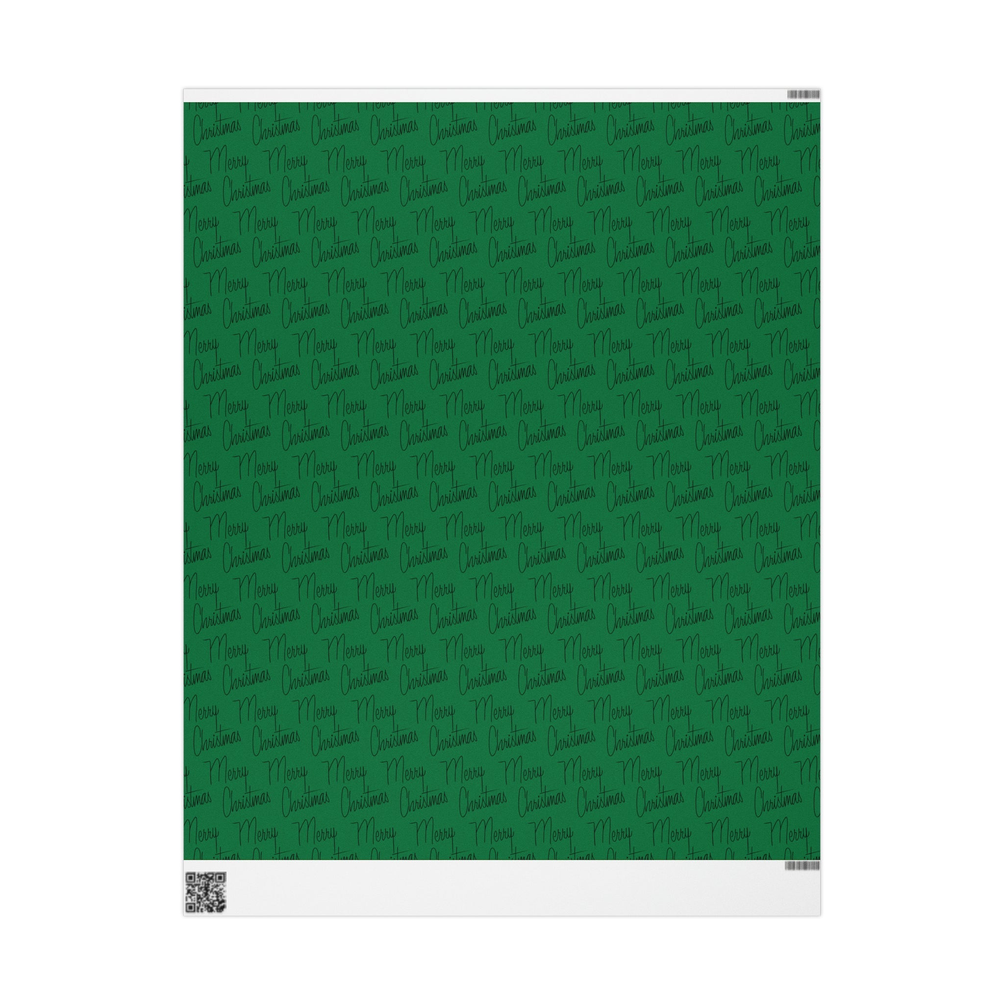 Merry Christmas Green Mid Century Retro Christmas Print Holiday Gift Wrap Paper - Glossy Or Matte
