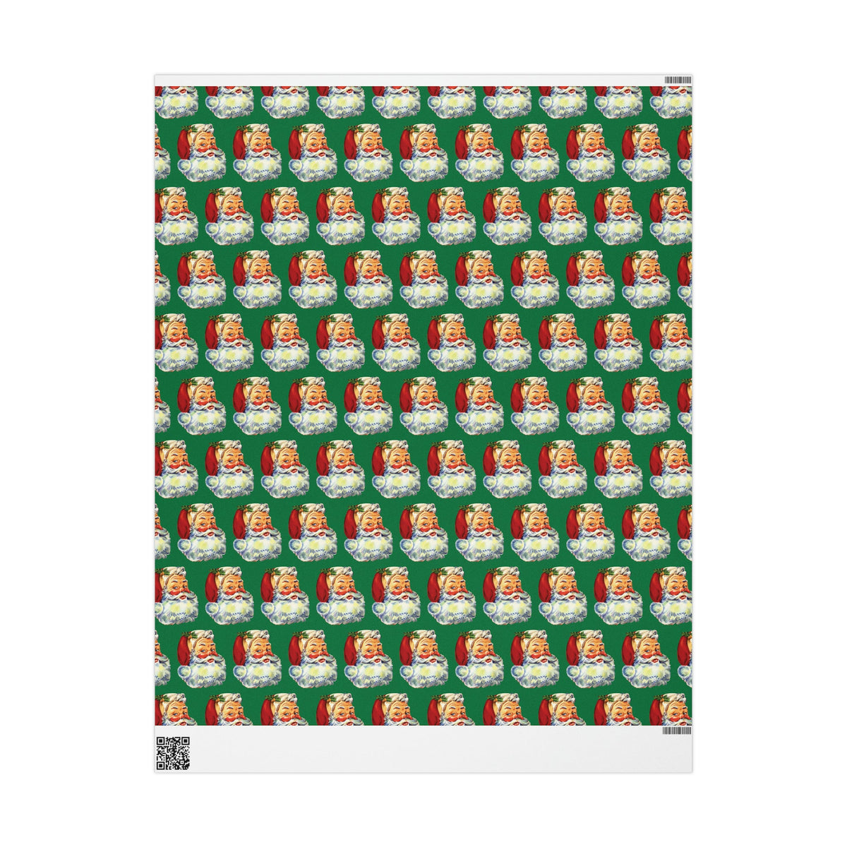 Merry Christmas Santa Retro Christmas Print Holiday Gift Wrap Paper - Glossy Or Matte