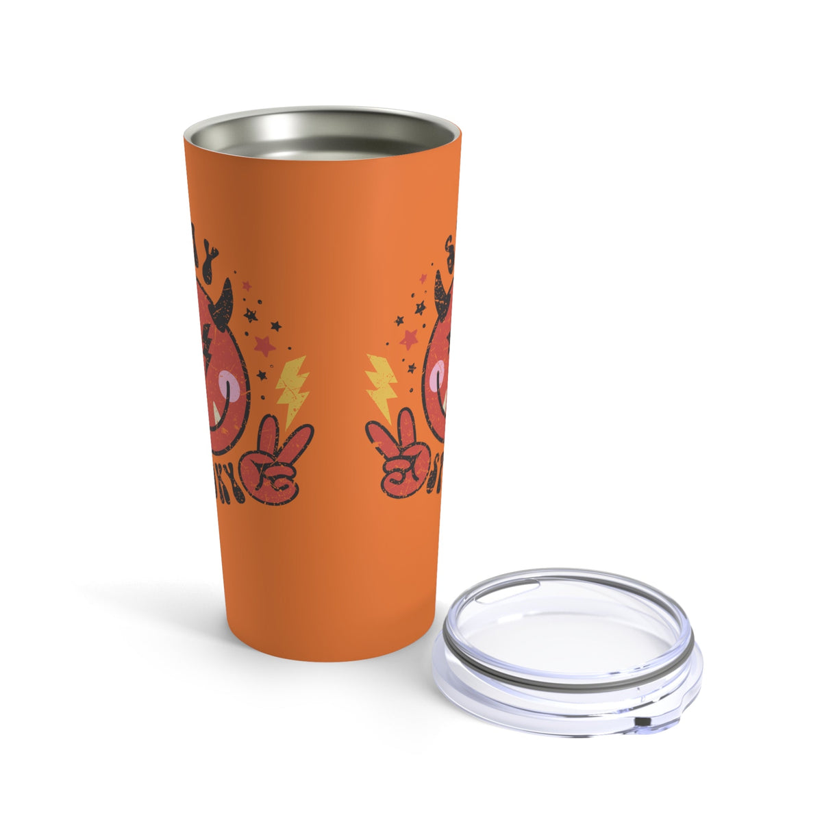Stay Spooky Cute Devil Halloween Orange Stainless Steel Tumbler 20oz