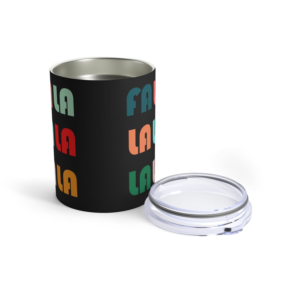 Fa La La La Retro Style Christmas Print Stainless Steel Tumbler 10oz