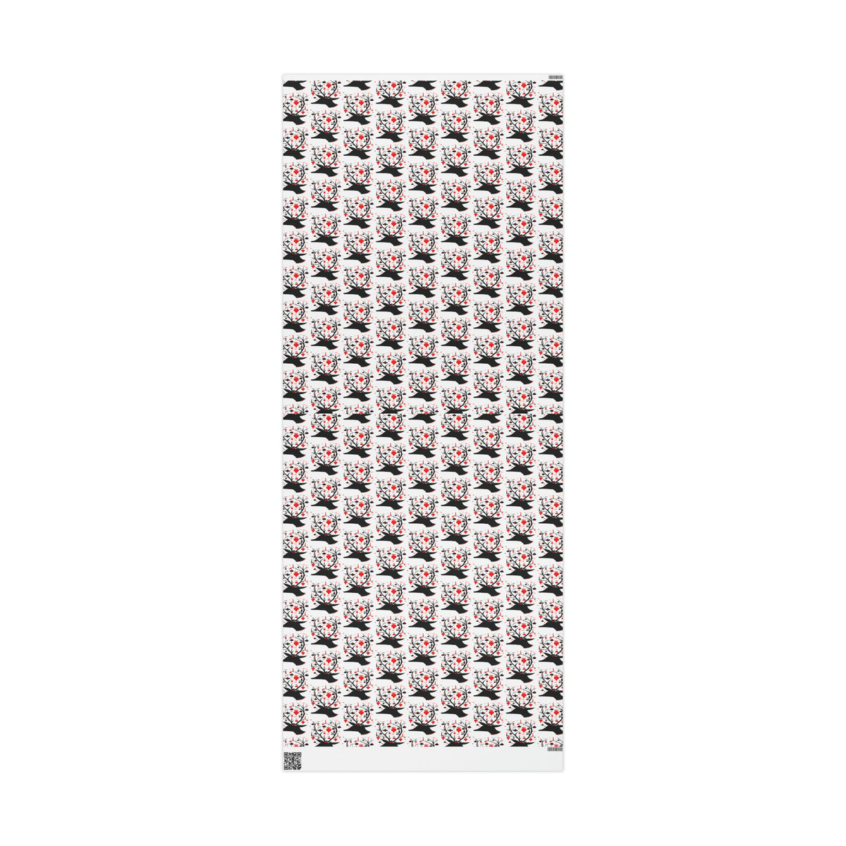 Reindeer Silhouette With Ornaments Mid Century Retro Christmas Print Holiday Gift Wrap Paper - Glossy Or Matte