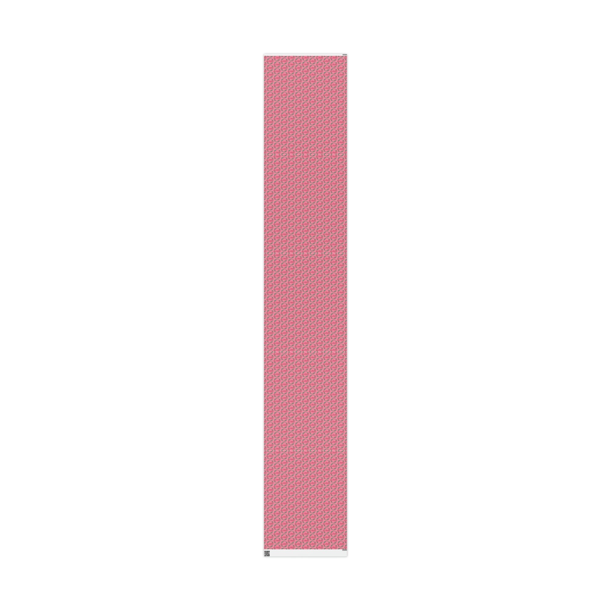 It's A Wonderful Life Christmas Wreath Pink Retro Style Holiday Gift Wrap Paper - Glossy Or Matte
