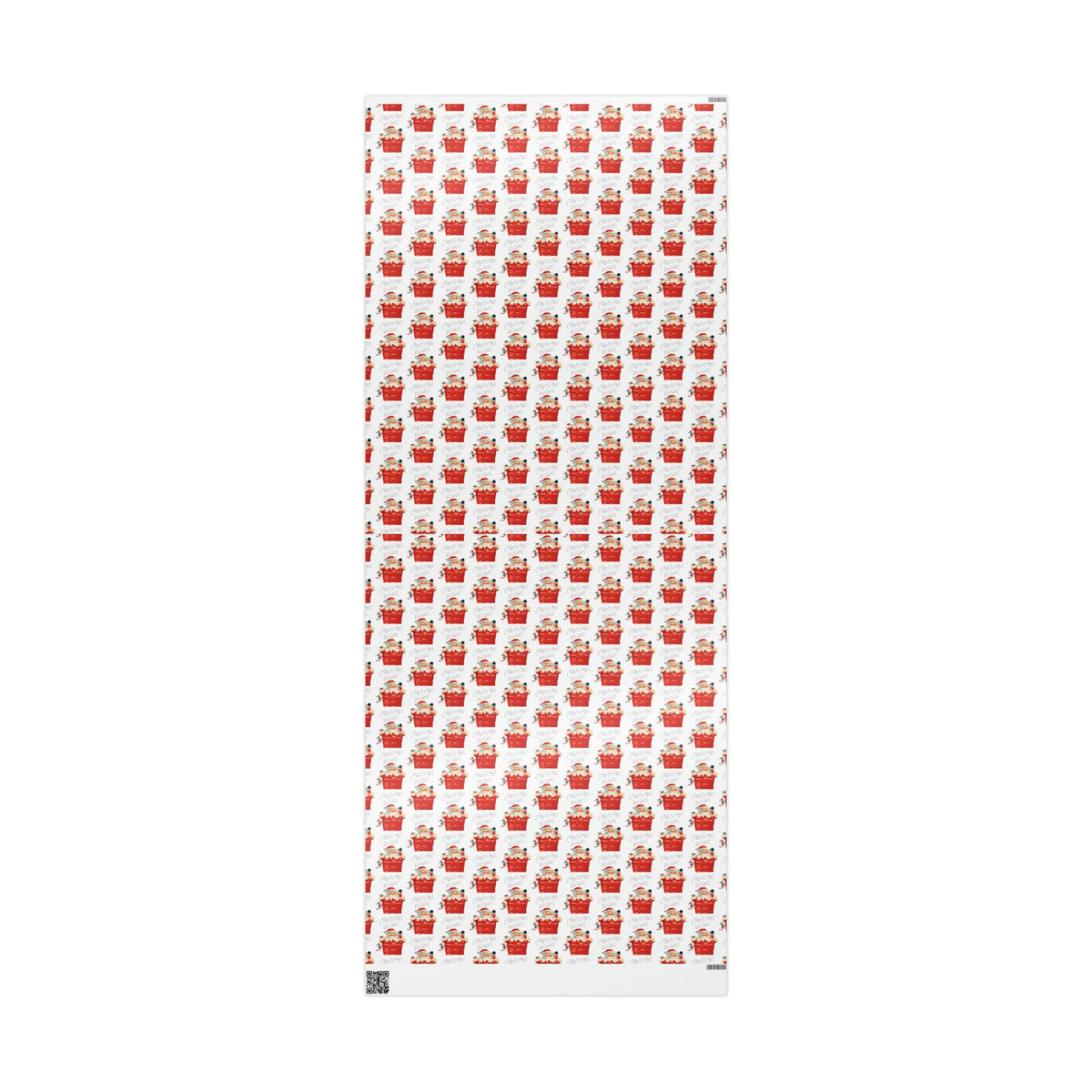 Christmas Wishes Santa In Chimney Mid Century Retro Christmas Style Holiday Gift Wrap Paper - Glossy Or Matte