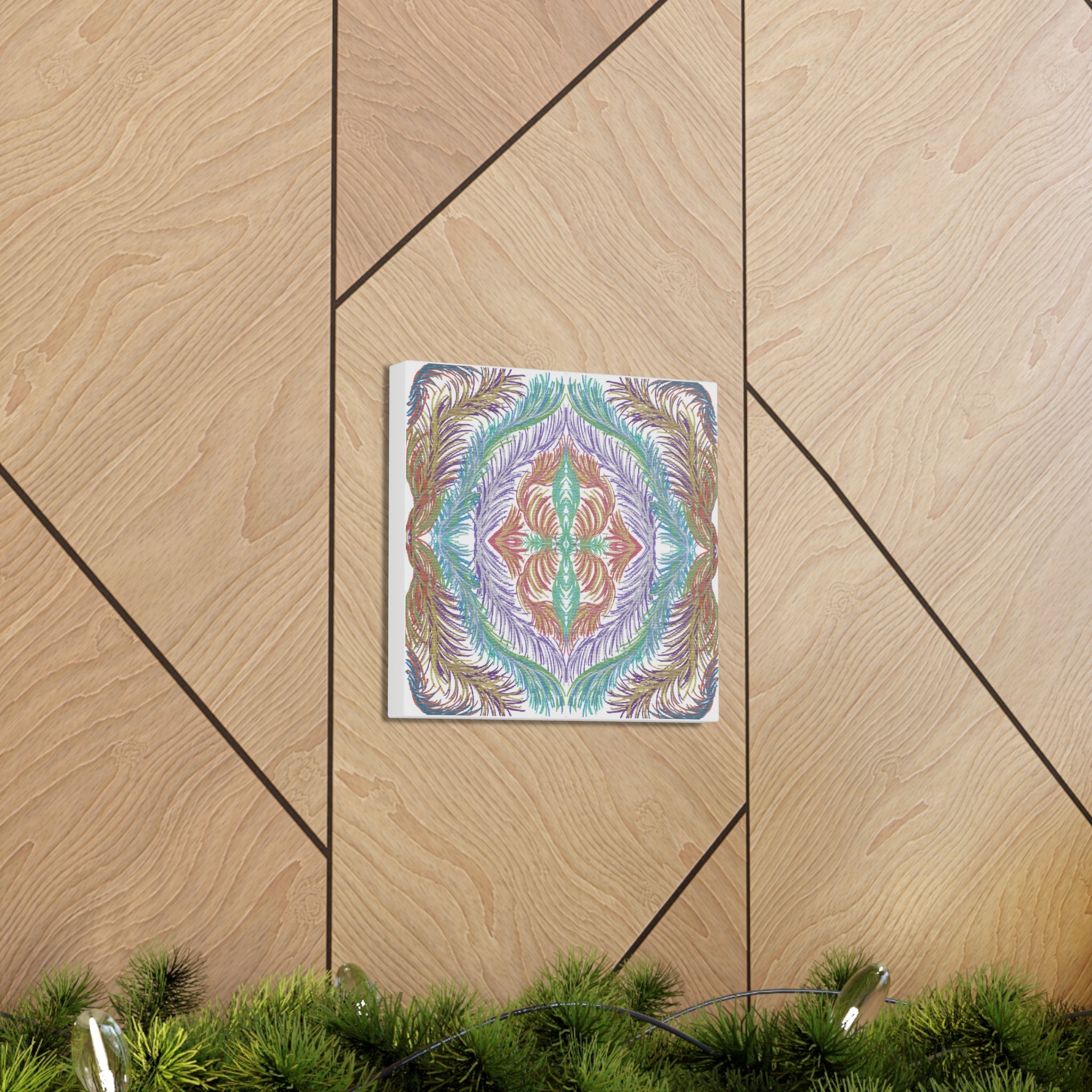 Space Feathers Variation 3 Caden Caraco Canvas Gallery Wrap