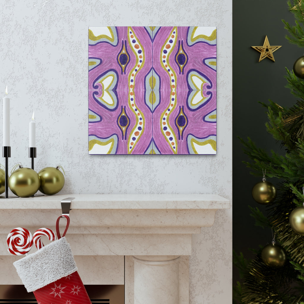 Purple E Mosiac Caden Caraco Canvas Gallery Wrap