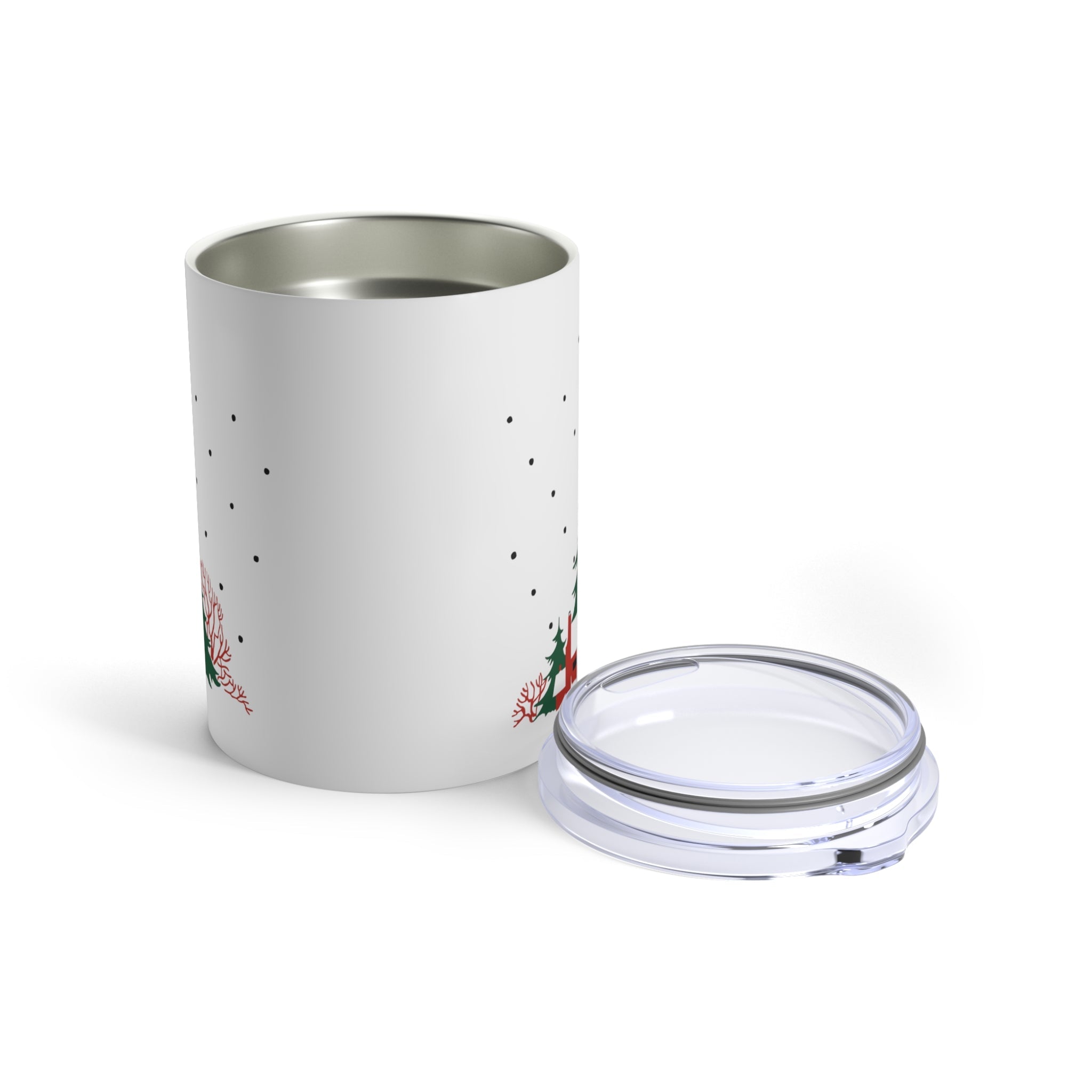 Cozy Winter Christmas Home Retro Mid Century Christmas Print Stainless Steel Tumbler 10oz