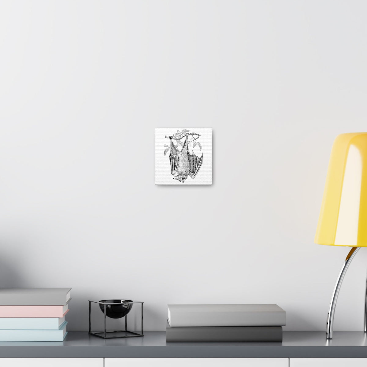 Retro Bat Halloween Print Canvas Gallery Wrap