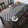Skulls And Stars Cute Halloween Print Fall Autumn Decor Purple Cotton Poly Table Runner